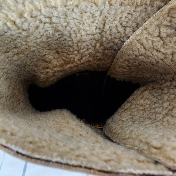 CAT Caterpillar Leather Combat Mid Calf Lace Up Boot Distressed Gray Size 8W - Picture 11 of 15